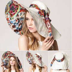 Fashion Foldable Brimmed Sun Hat for Women